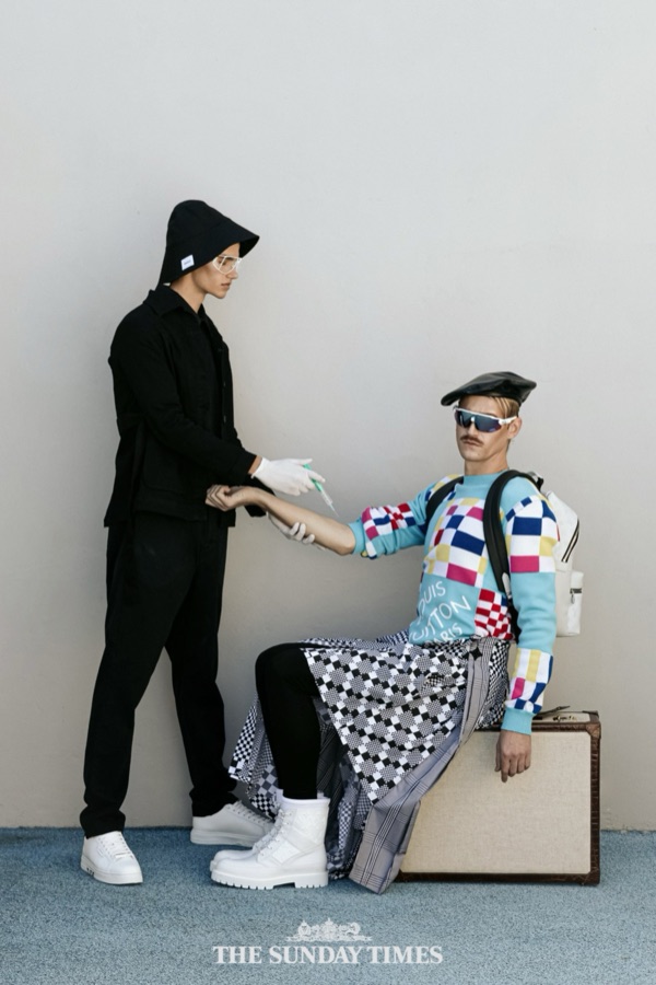 Chad Payne in a Sunday Times STYLE editorial tearsheet, Louis Vuitton, South Africa 2021